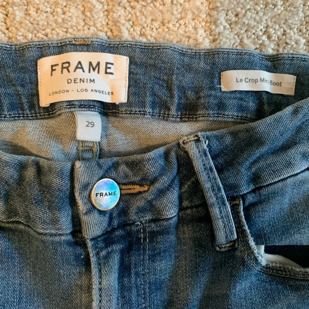 Frame Denim Light Blue Cropped Ankle Jeans - Picture 7 of 8